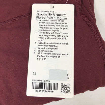 Lululemon Groove Nulu High-Rise Flared Pant Regular - Garnet