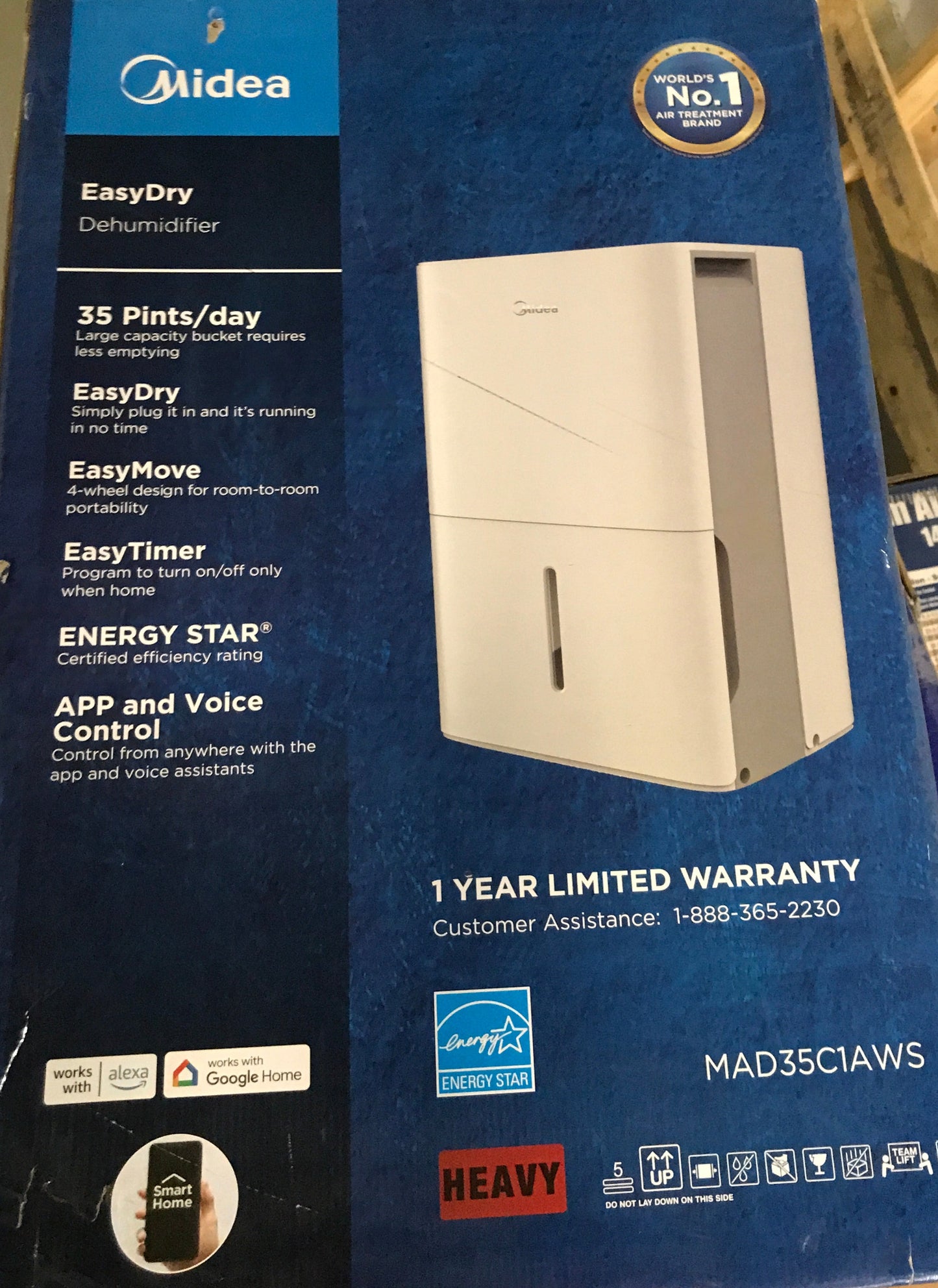 Midea 35 Pint Dehumidifier - PICK UP ONLY