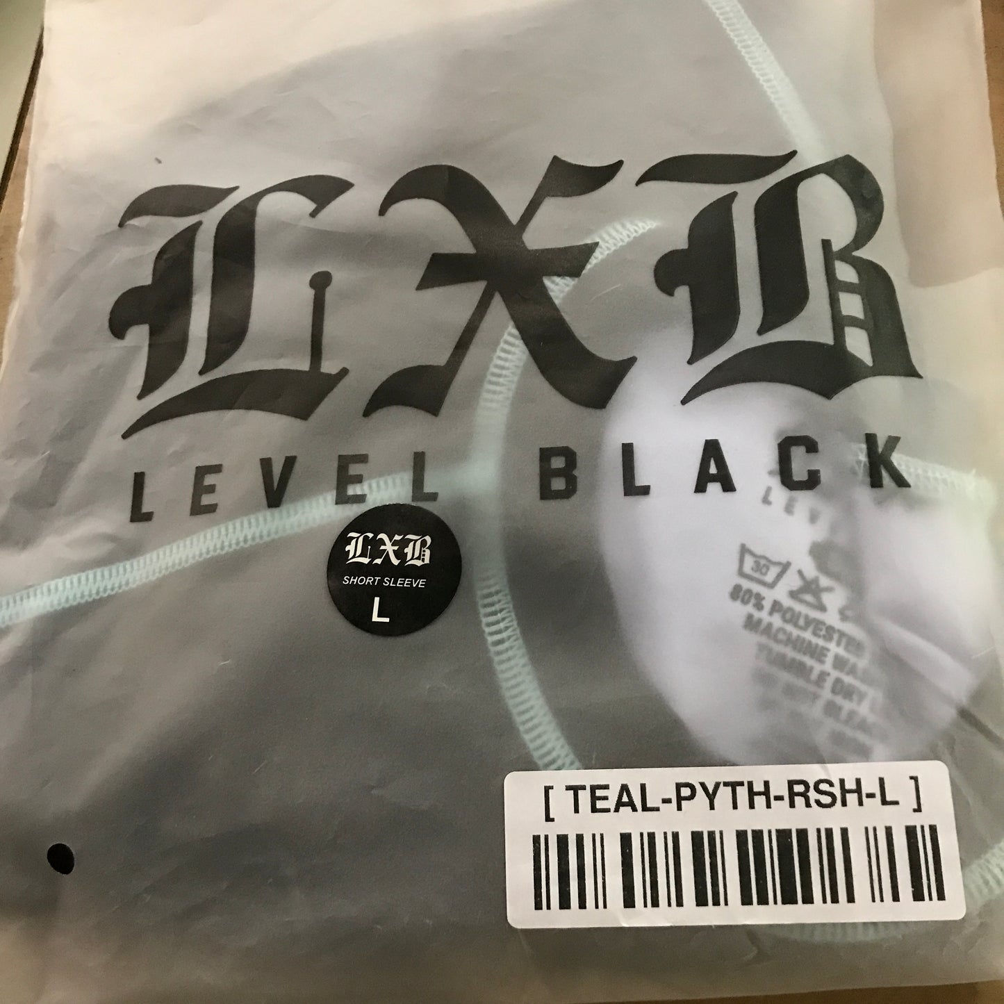 LEVEL BLACK Teal Python Rash Guard