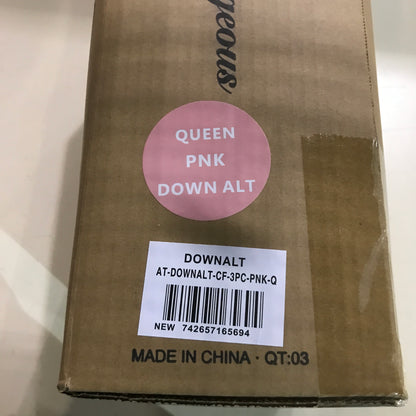 HIG 3pc Down Alternative Comforter Set - Queen / Pink