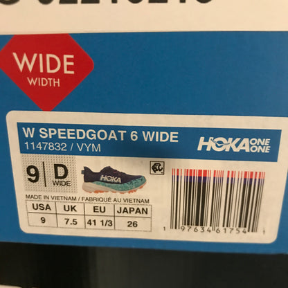 HOKA Women's Speedgoat 6 Wide - Varsity Navy Meteor