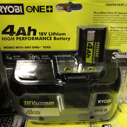 RYOBI 18V ONE+ HIGH PERFORMANCE Lithium-Ion 4.0 Ah Battery