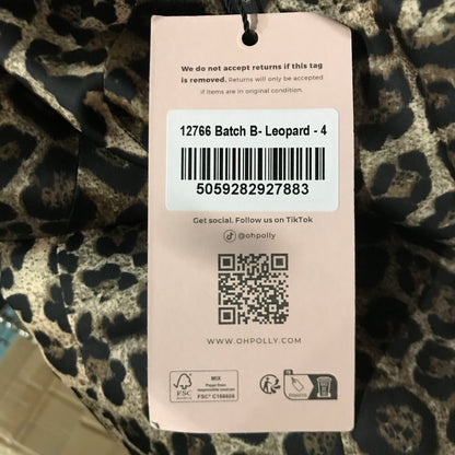 Oh Polly Ismay Layered Halterneck Bodycon Midi Dress in Leopard Print