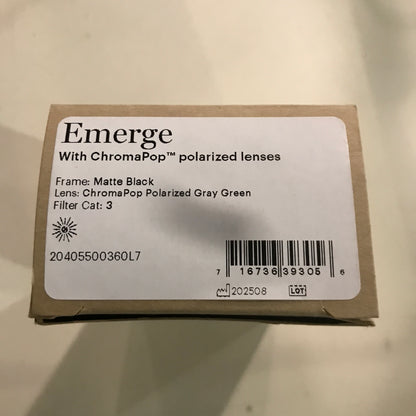 Smith Emerge Sunglasses - Matte Black Frame / ChromaPop Polarized Gray Green Lenses