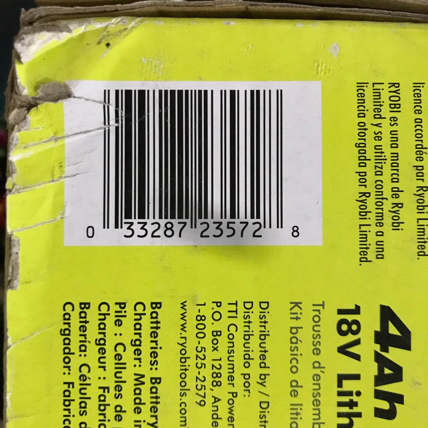 RYOBI 18V ONE+ Starter Kit with (2) 4.0 Ah Lithium-Ion & (1) 2.0 Ah Lithium-Ion Batteries, and Charger