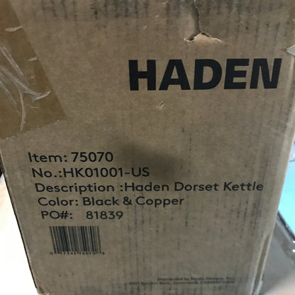 Haden Dorset Electric Kettle - Black & Copper