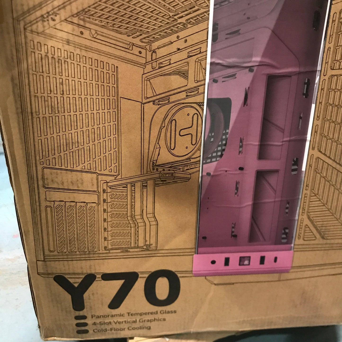 HYTE Y70 Modern Aesthetic Computer Case - Strawberry Milk