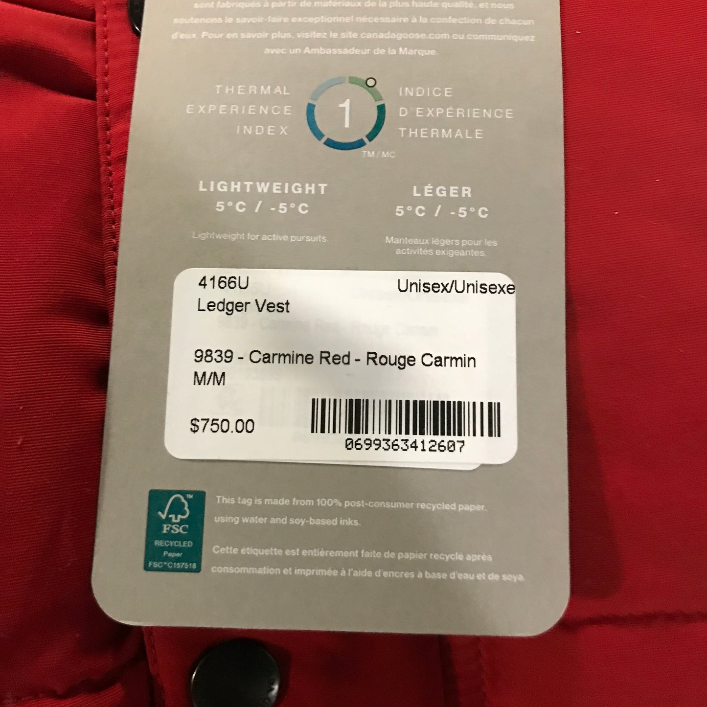 Canada Goose Ledger Vest - Carmine Red
