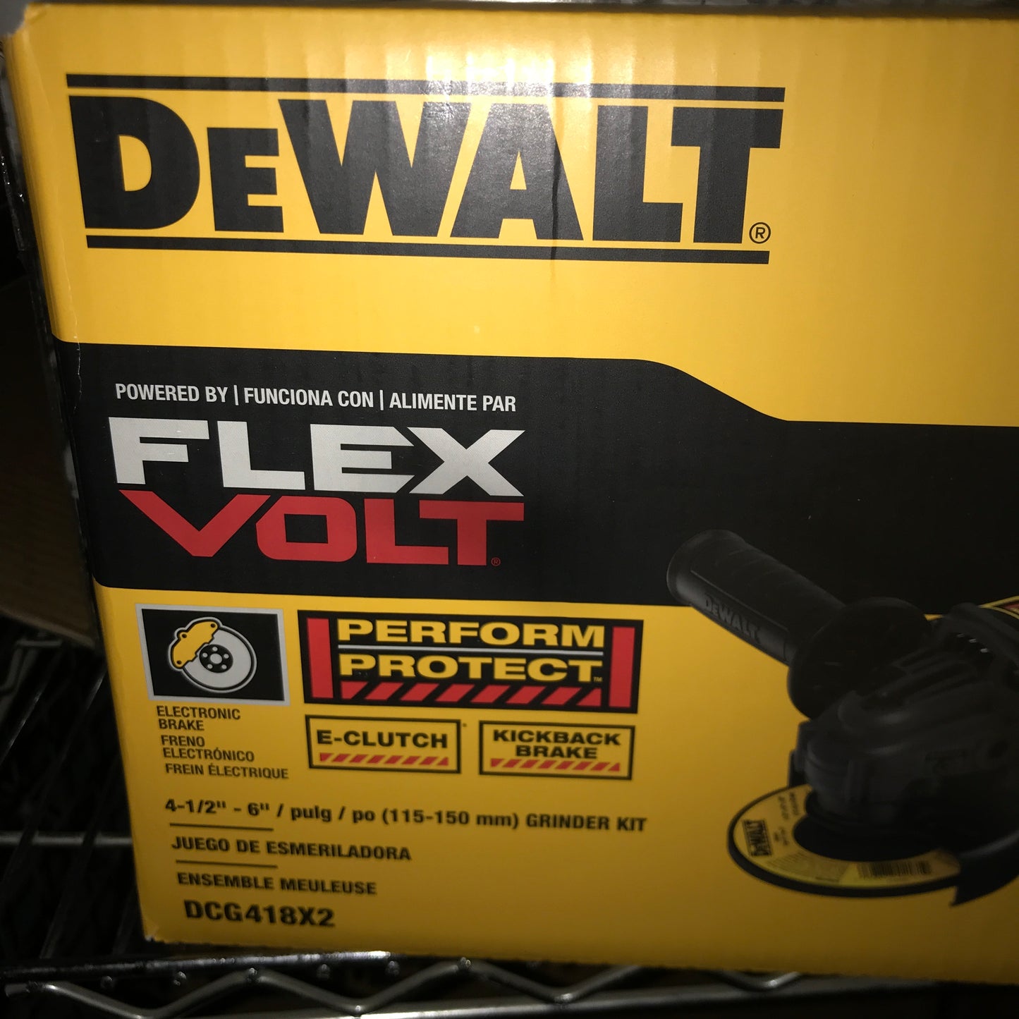 DEWALT FLEXVOLT 60V MAX Lithium-Ion Brushless 4-1/2"- 6" Cordless Grinder Kit with (2) 9ah Batteries