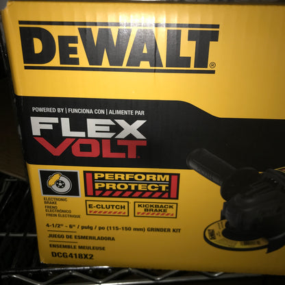 DEWALT FLEXVOLT 60V MAX Lithium-Ion Brushless 4-1/2"- 6" Cordless Grinder Kit with (2) 9ah Batteries