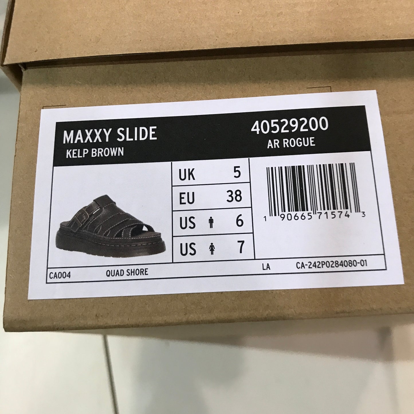 Dr. Martens Maxxy Slide AR Rogue Leather Sandals - Brown