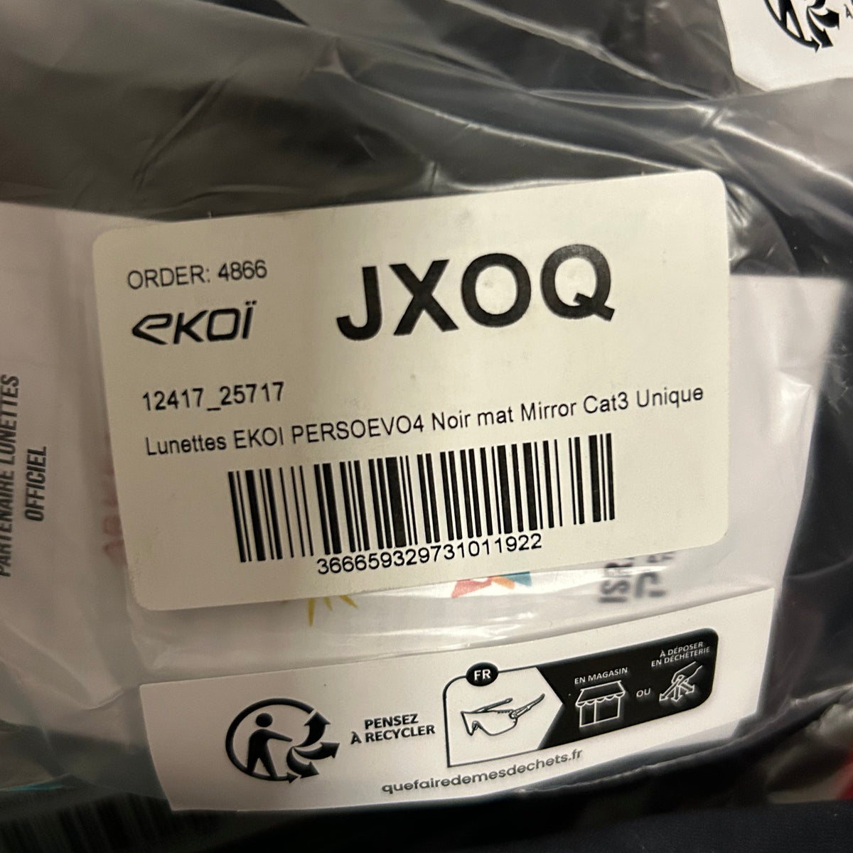 EKOI PERSOEVO4 Sunglasses - Black / Mirror