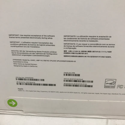 Apple MacBook Pro 14" (2024) - Space Black (Apple M4 Pro Chip / 512GB SSD / 24GB Memory)