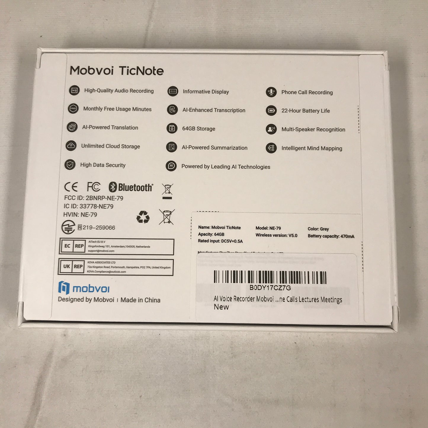 TicNote Mobvoi AI Voice Recorder with MagSafe Case