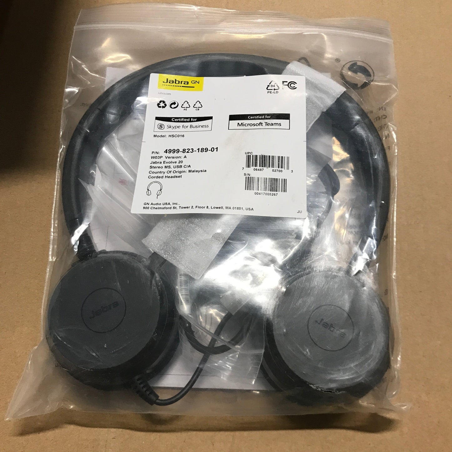 Jabra Evolve 20 Wired Headset - 2 Pack