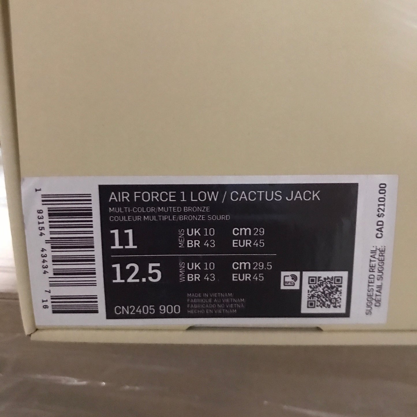Nike Air Force 1 Low Travis Scott Cactus Jack