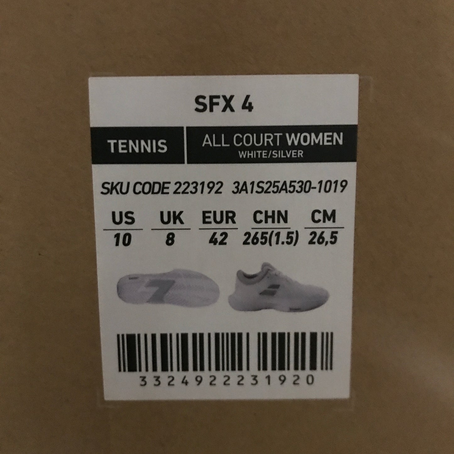 Babolat SFX 4 All Court Women's Tennis Shoes - White / Silver