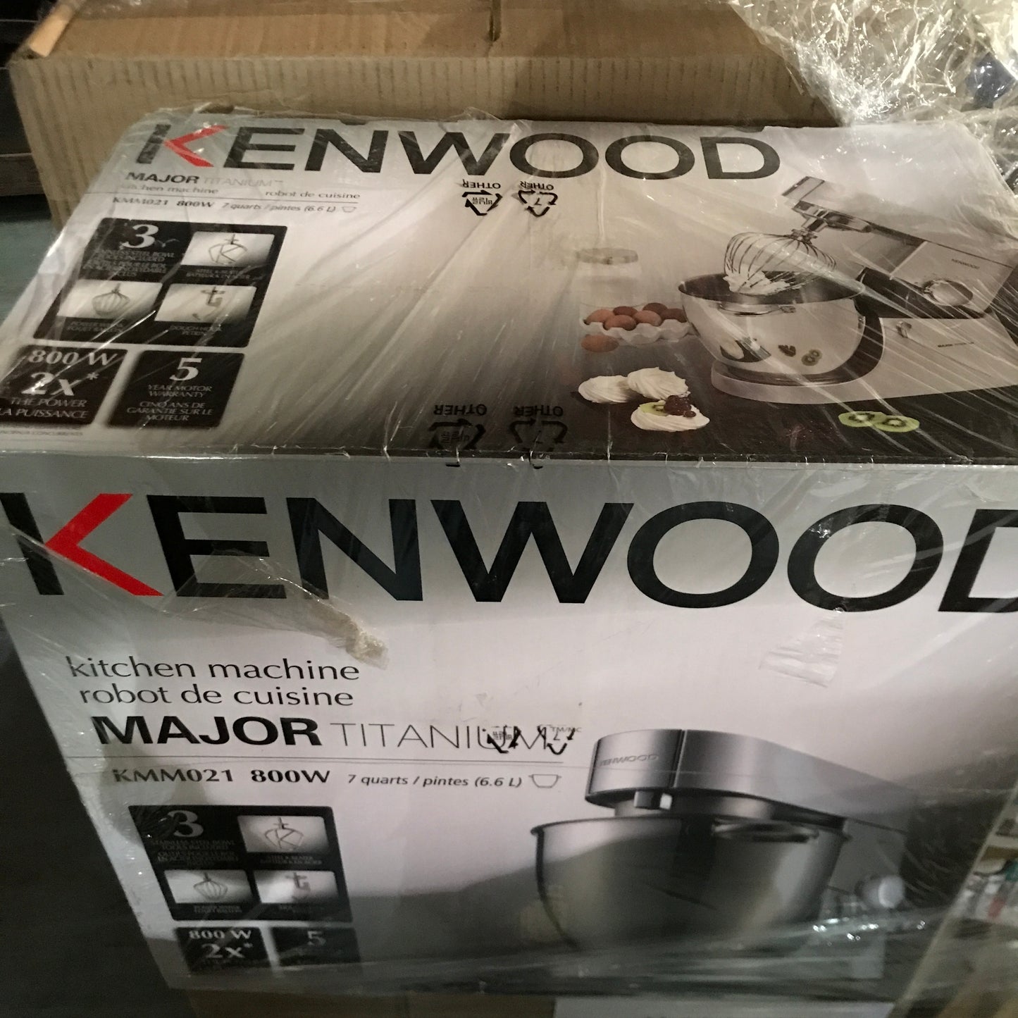 Kenwood KMM021 7QT Chef Titanium Kitchen Machine - Silver