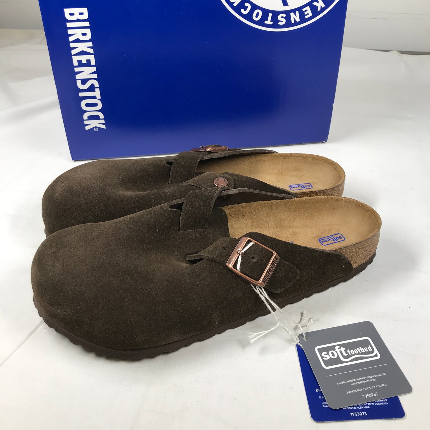 Birkenstock Boston Soft Footbed Suede Leather - Mocha