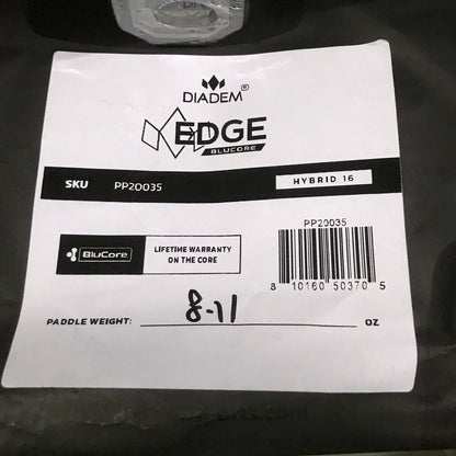 Diadem Edge BluCore Hybrid 16 Pickleball Paddle - Black 8.11oz