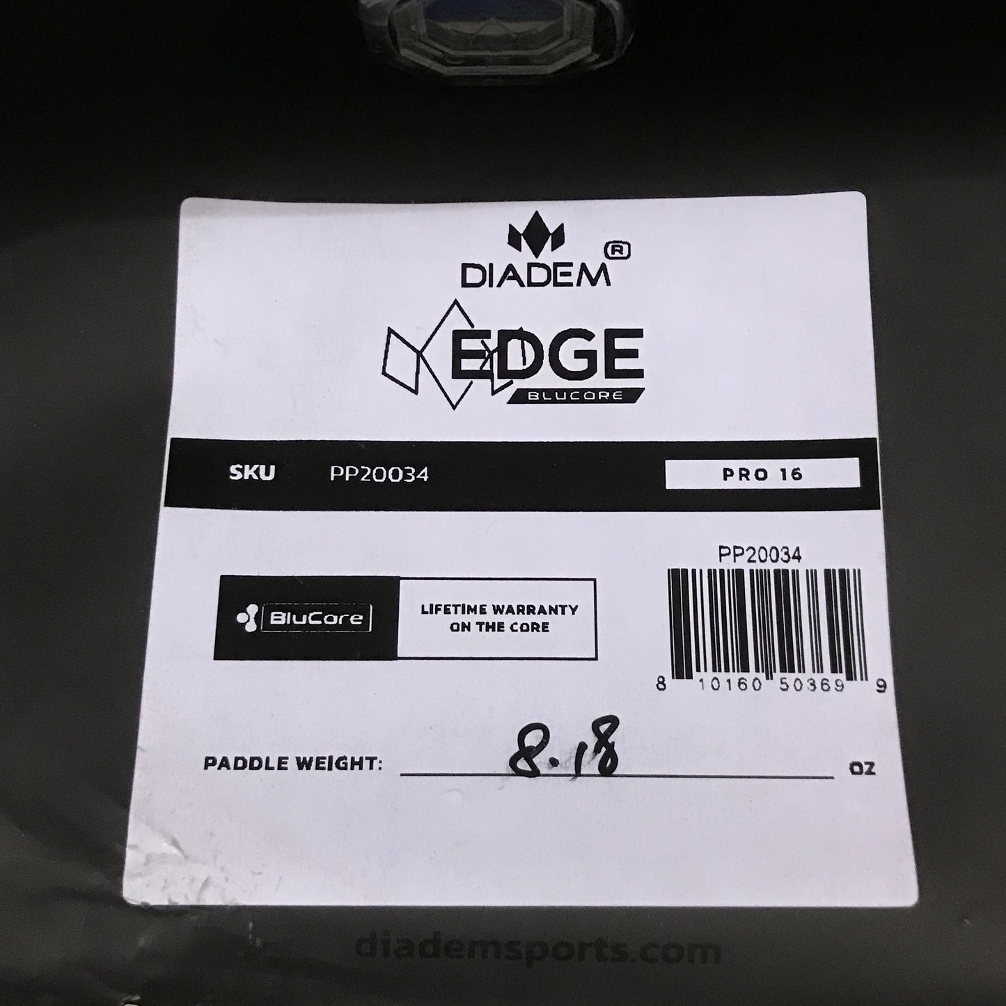 Diadem Edge BluCore Pro 16 Pickleball Paddle - Blue 8.18oz