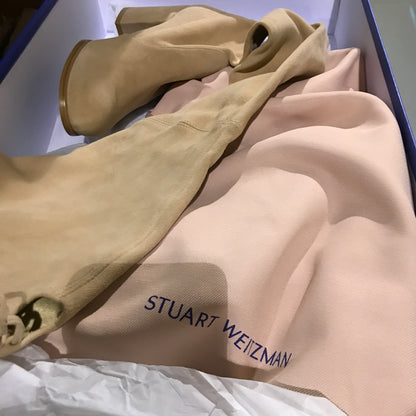 Stuart Weitzman Tieland Suede Stretch Knee High Boots