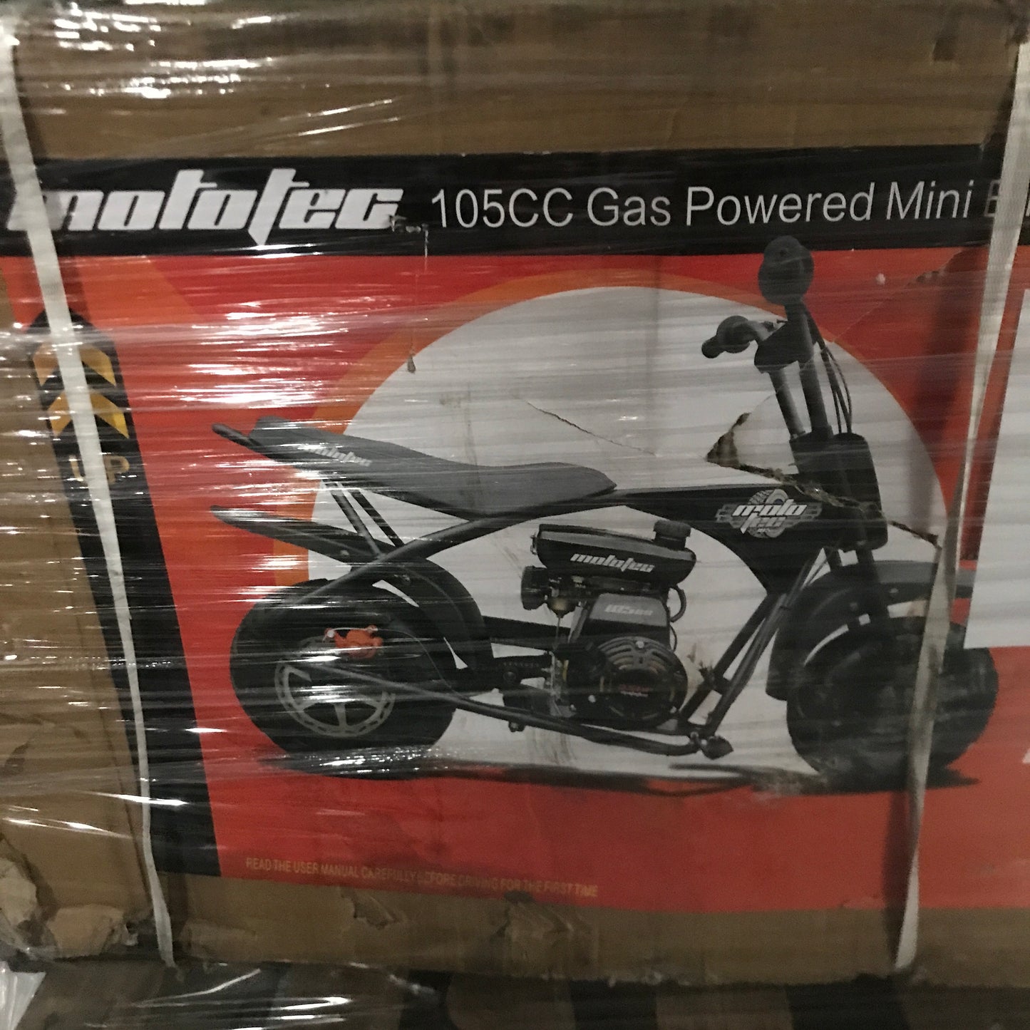 MotoTec 105cc 3.5HP Gas Powered Mini Bike - PICK UP ONLY