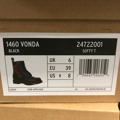 Dr. Martens 1460 Vonda Floral Leather Lace Up Boots