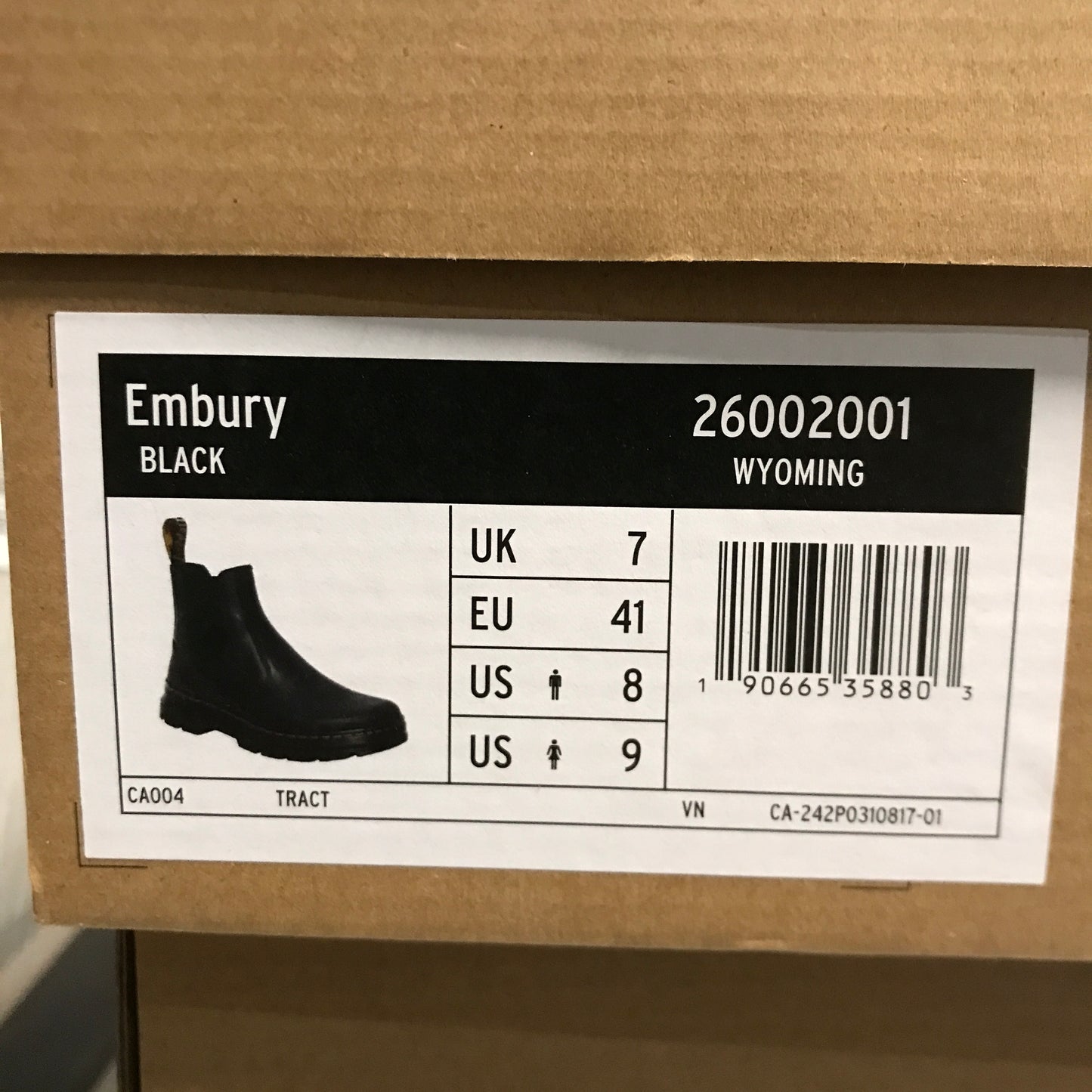 Dr. Martens Embury Leather Casual Chealsea Boots - Black