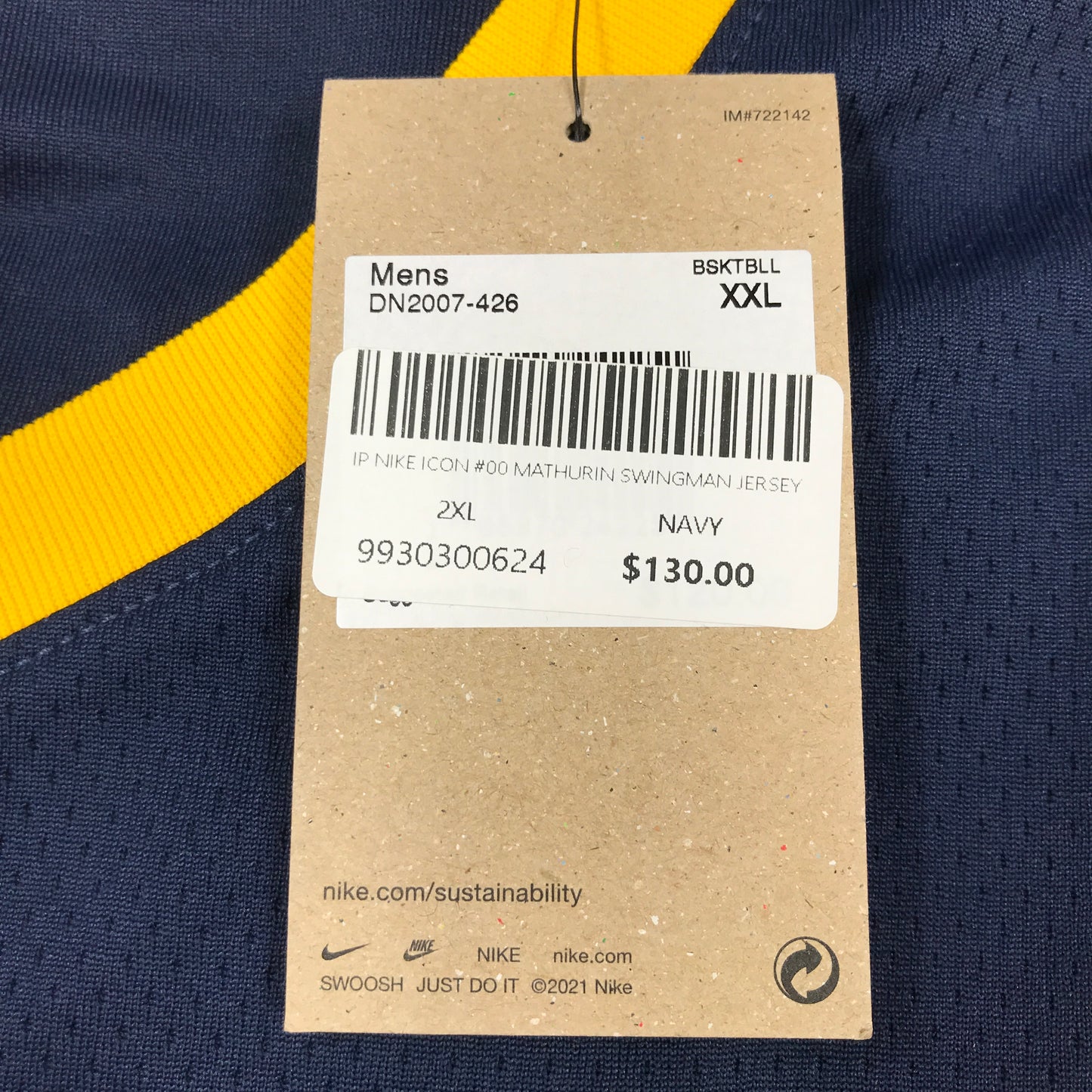 Nike Indiana Pacers Icon Edition 2022/23 Men's Dri-FIT NBA Swingman Jersey - Mathurin