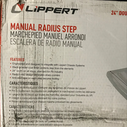 Lippert Radius 24" Double Manual RV Step Assembly - PICK UP ONLY
