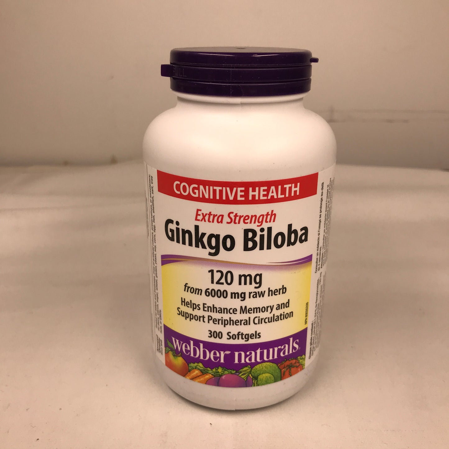 Webber Naturals Ginkgo Biloba 120 mg - 300 Softgels
