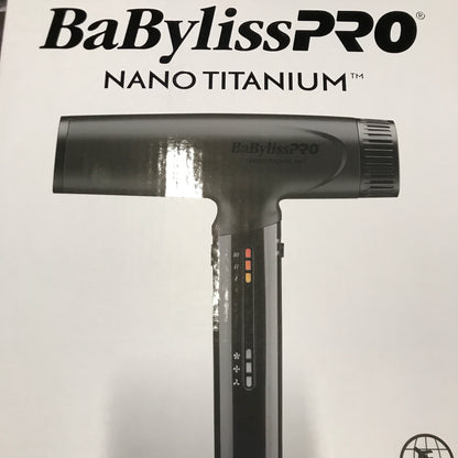 BaBylissPRO Nano Titanium High-Speed Nano Light Hairdryer -Matte Black