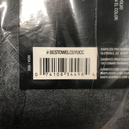 BaBylissPRO Premium Bleach Proof Towels - Dark Grey - 12 Pack