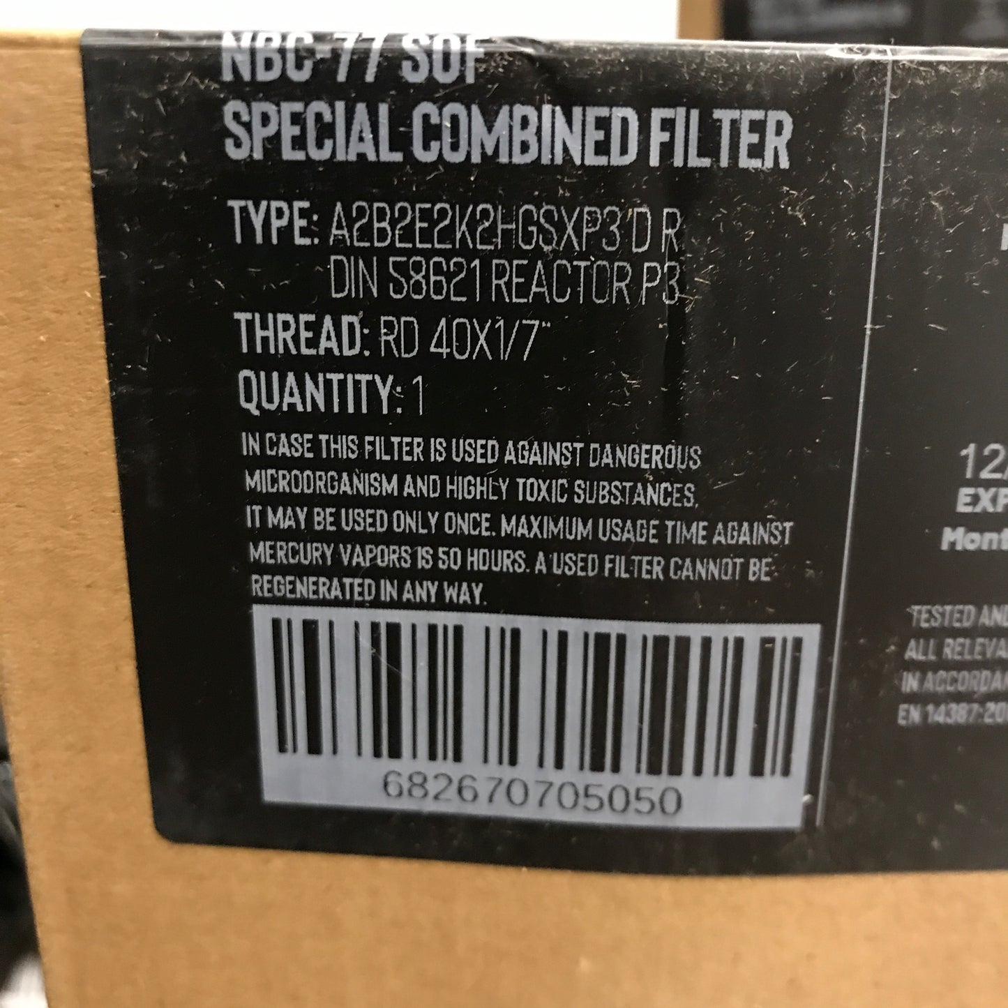 Mira Safety NBC-77 SOF 40mm NATO Filter For Gas Masks - 5 Pack