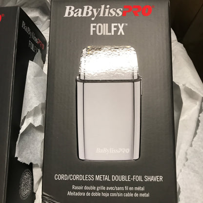 BaBylissPRO FOILFX02 Cord/Cordless Metal Double-Foil Shaver - Silver