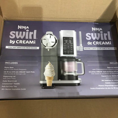 Ninja Swirl by CREAMi Soft Serve & Ice Cream Machine - Silver