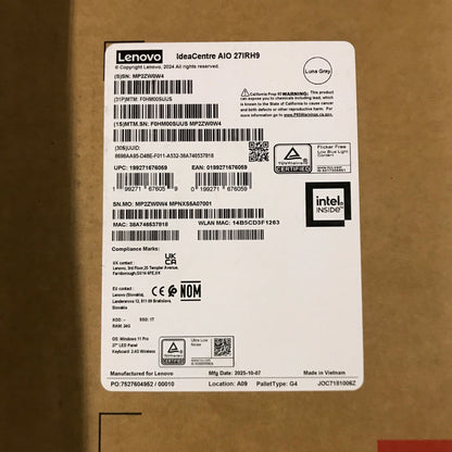 Lenovo IdeaCentre AIO 27IRH9 - Luna Gray (F0HM00SUUS)
