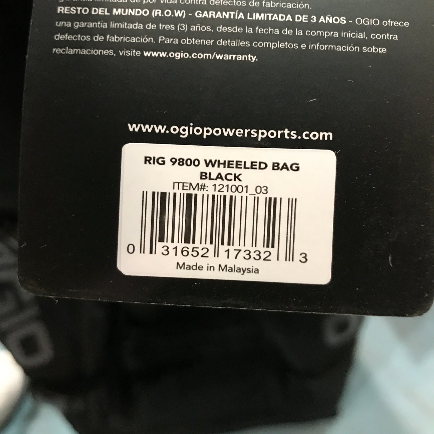 OGIO Rig 9800 Wheeled Travel Bag - Black