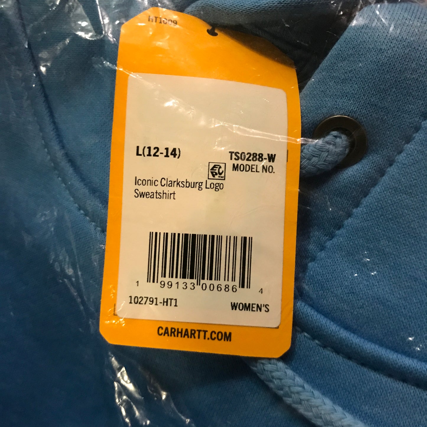 Carhartt Women's Iconic Clarksburg Logo Sweatshirt - Tranquil Blue Heather