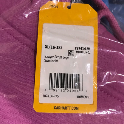 Carhartt Women's Sawyer Script Logo Sweatshirt - Electric Fuchsia