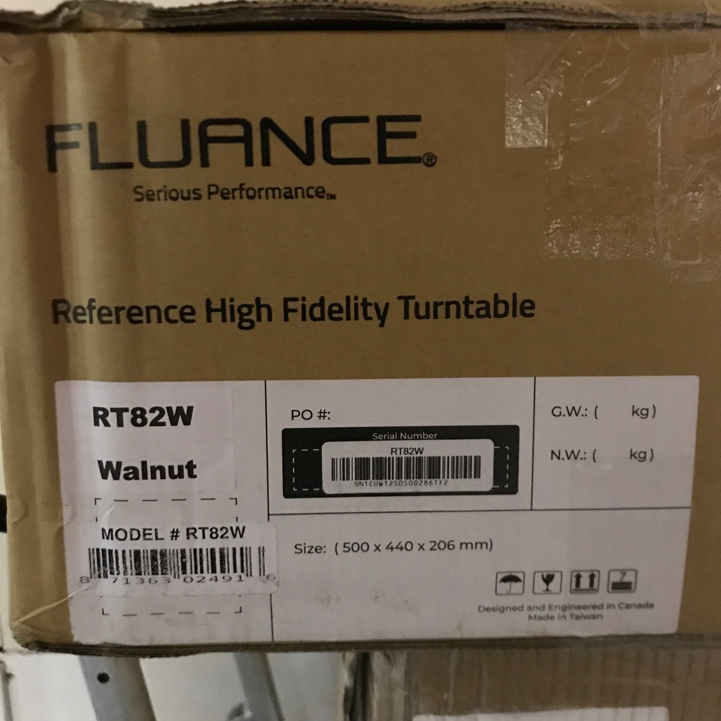 Fluance RT82 Reference High Fidelity Vinyl Turntable - Walnut
