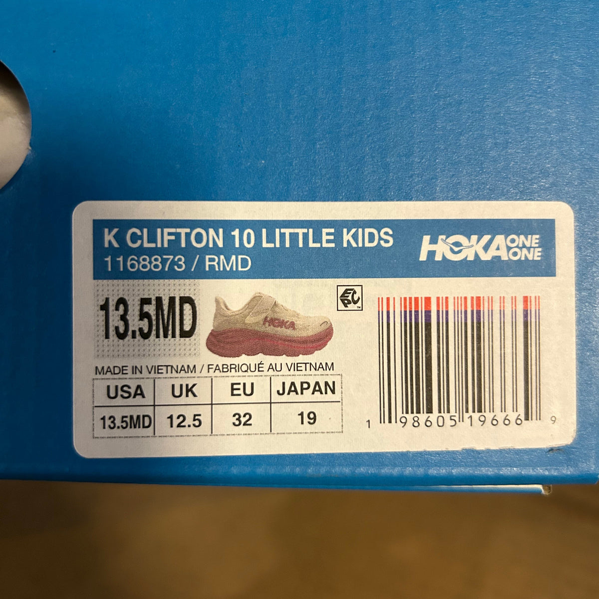 Hoka Clifton 10 Little Kids - Rose Cream / Dried Rose