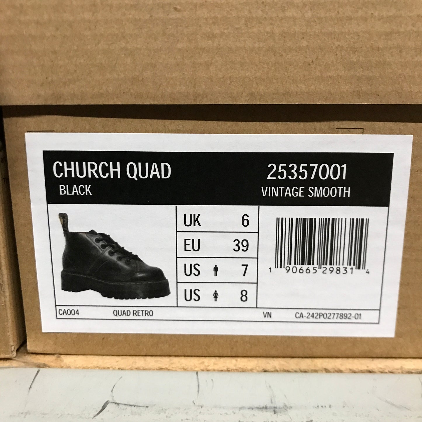 Dr. Martens Church Platform Monkey Boots - Black Vintage Smooth