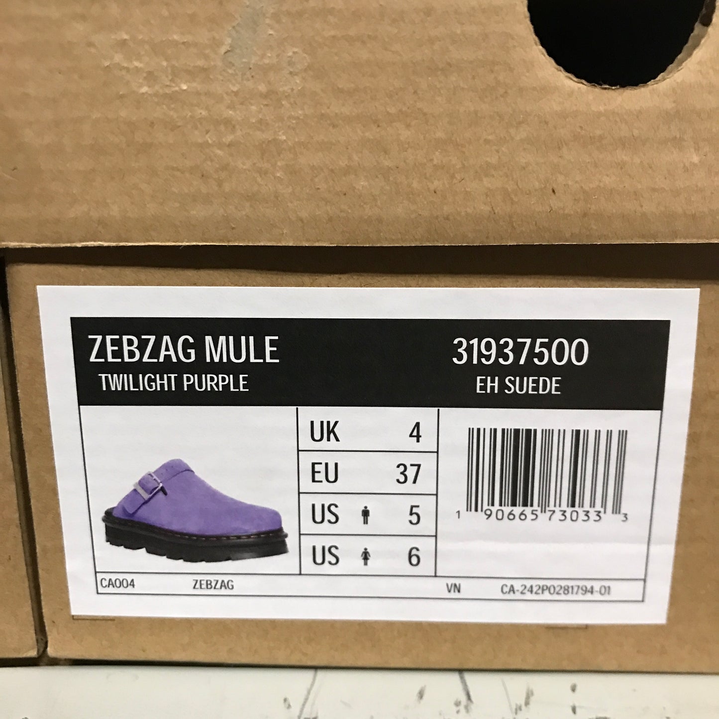 Dr. Martens Zebzag Suede Casual Slingback Platform Mules - Twilight Purple