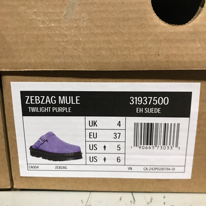 Dr. Martens Zebzag Suede Casual Slingback Platform Mules - Twilight Purple