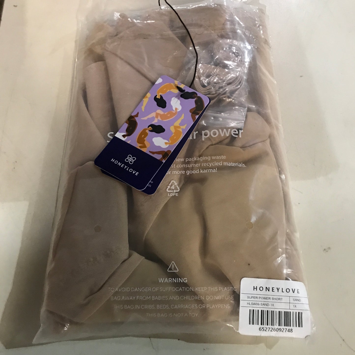 Honeylove Shapewear SuperPower Short - Sand
