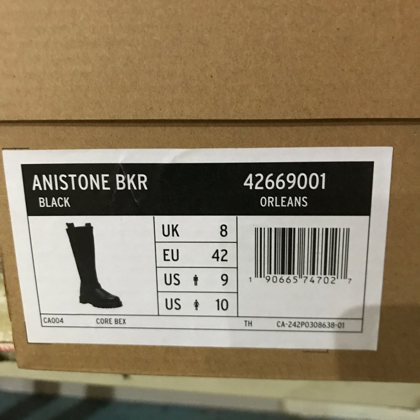 Dr. Martens Anistone Knee High Orleans Leather Biker Boots - Black