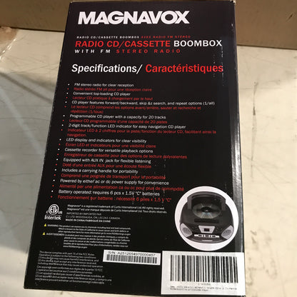 Magnavox CD/Cassette Boombox with AM/FM Radio - Black