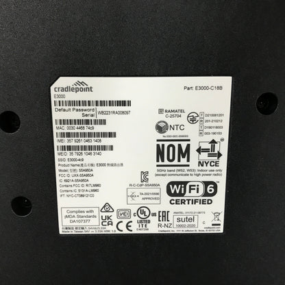 Ericsson Cradlepoint E3000 Cat 18 Router with WiFi